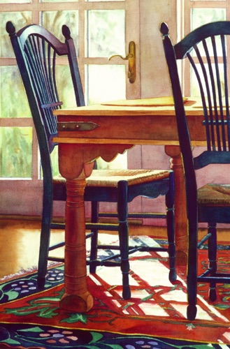 Black Chairs, Red Rug
28” x 19”
Private Collection